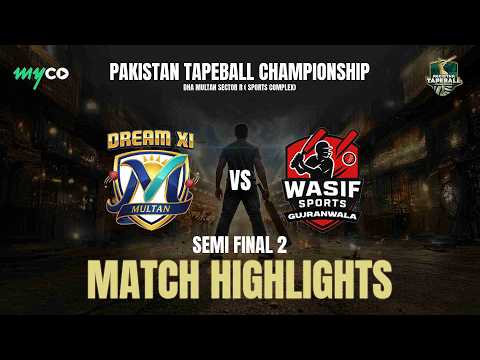 Highlights | Dream 11 Multan vs Wasif Sports | Pakistan Tape Ball | Semi Final 2 | on Myco