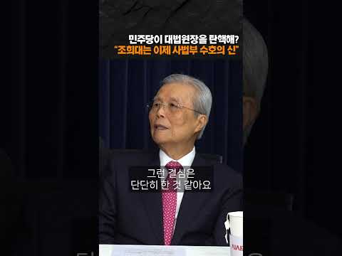 "조희대는 이제 사법부 수호신" <strong>김종인</strong>