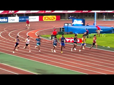 サニブラウン決勝！日本選手権2022 男子100m 決勝 サニブラウン ・A・ハキーム 1st 10.08(+1.1) Sani Brown