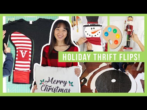 Thrift Store DIY Christmas Decorations | Recycled Holiday Decor Ideas