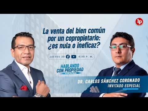 La venta del bien común por un copropietario: ¿es nula o ineficaz? Carlos Sanchez Coronado en LP