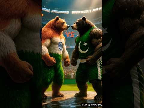 🇮🇳 India Vs 🇵🇰 Pakistan Big Fight Between Bear's #shorts #ai #india #pakistan #shortsfeed