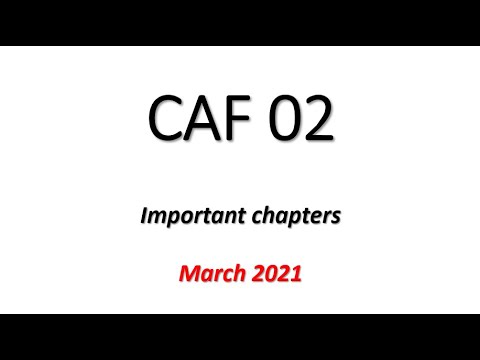 Important chapters of economics for 2021 || How to prepare CAF 02 in reaming's  days