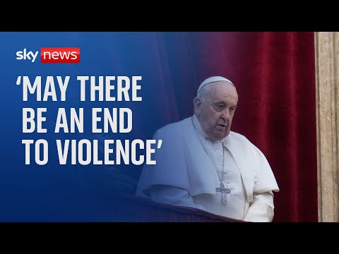 Pope condemns 'the futile logic of war' as Ukraine marks Christmas on 25 December for first time