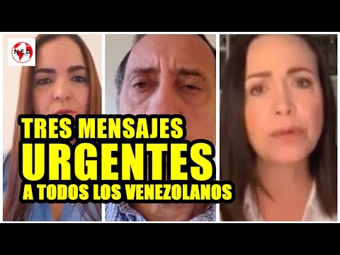 TRES MENSAJES URGENTES A TODOS LOS VENEZOLANOS