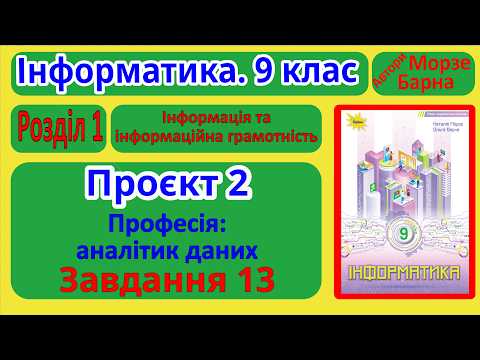 Проєкт 2. Професія: аналітик даних. Завдання 13 | 9 клас | Морзе