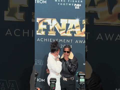 Rihanna and A$AP Rocky attend the 38th Annual Footwear News Achievement Awards #shorts