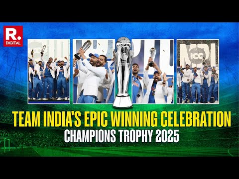 Team India's Epic Blast Celebration After Winning the 2025 Champions Trophy | India vs New Zealand
