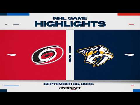 NHL Pre-시즌 하이라이트 | 허리케인스 대 프레데터스 - 2026년 9월 27일