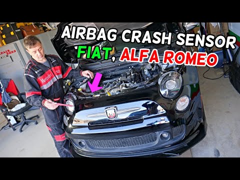 WHERE IS THE AIRBAG CRASH IMPACT FRONT SENSOR ON FIAT ALFA ROMEO, AIR BAG SENSOR