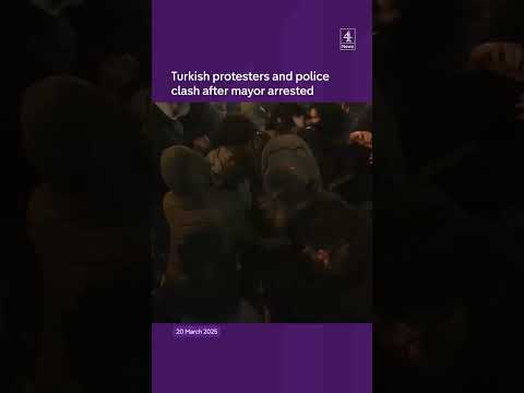 Turkish protesters and police clash after mayor arrested