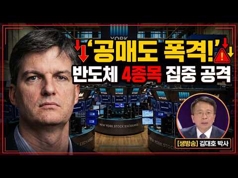 뉴욕증시 국채금리 폭발   "공매도 저승사자 마이클버리 선전포고"   반도체 거품붕괴 신호탄?  #김대호박사 #삼성전지 #SK하이닉스 r