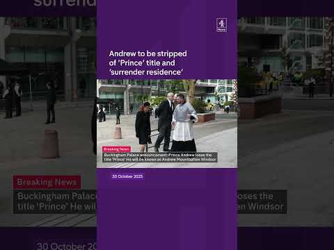 Andrew loses 'Prince' title