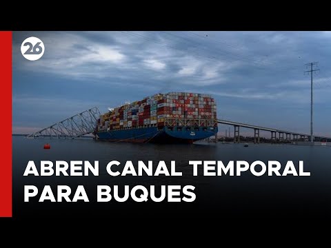 EEUU | Abren canal temporal para buques comerciales tras colapso del puente de Baltimore