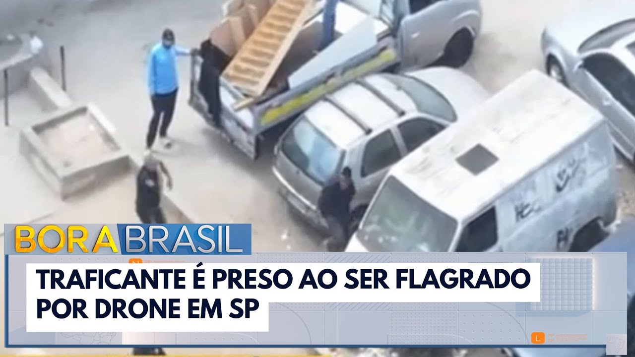 Traficante é preso ao ser flagrado por drone