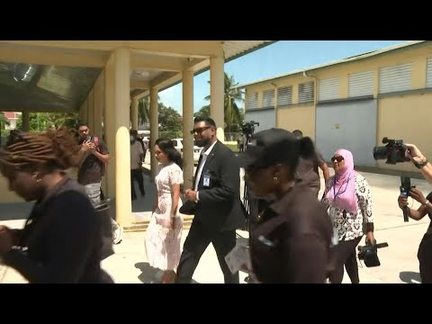 Guyanese President Irfaan Ali arrives to vote in presidential election | AFP