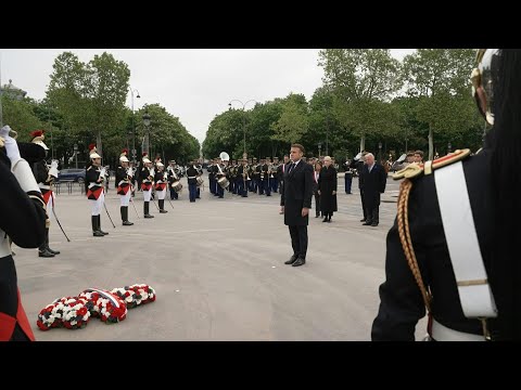 Commémoration de la Victoire du 8 mai 1945 : arrivée d'Emmanuel Macron | AFP Images