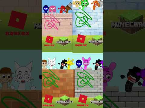 Sprunki all phase choose roblox or minicraft memes #sprunki #animation #shorts