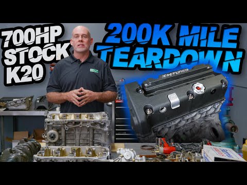 700WHP AWD Turbo Honda K20 STOCK 200,000 Mile Engine Teardown