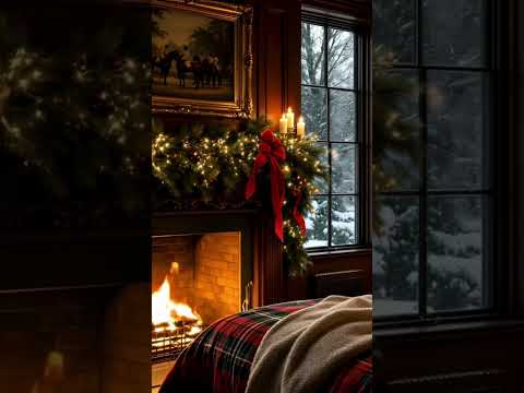 Ralph Lauren Christmas 🌲 | Fireplace Ambience 🪵🔥❄️ #fireplacesounds #christmasvibes #fireplace