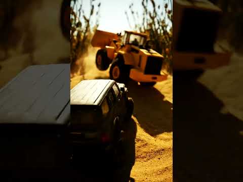 Miniature Off-Road Mayhem: Toy Truck Chase in the Sand! 🚚💨