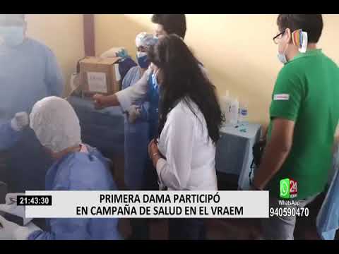 Esposa de Pedro Castillo y pdte EsSalud participaron en campaña de vacunación en el Vraem