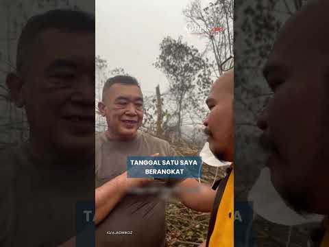 <strong>Suara</strong> Hilang akibat ISPA, Iptu Agus Tetap Terjun Padamkan Karhutla