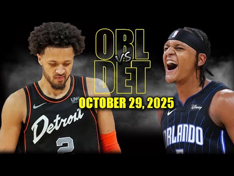 Orlando Magic vs Detroit Pistons Full Game Highlights - October 29, 2025 | NBA Season