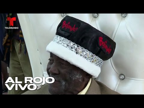 Hombre cumple 105 años y se los celebran con corona y trono en Carolina del Norte