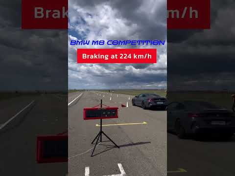 224 km/h Emergency Braking - BMW M8 Competition