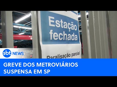 Sindicato dos Metroviários de São Paulo suspende greve |#SBTNewsnaTV (22/05/24)