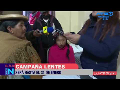 La campaña Lentes al Instante en El Alto beneficiará a ancianos y personas con discapacidad