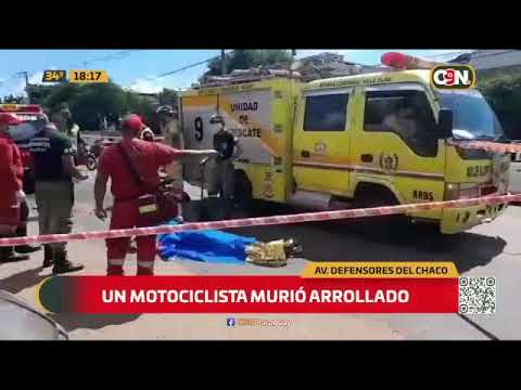 Un motociclista murió arrollado