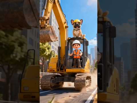 Cute Dog Bought a Toy Excavator… Then Everything Starts to Make Sense 💔#funny #cuteanimals #shorts