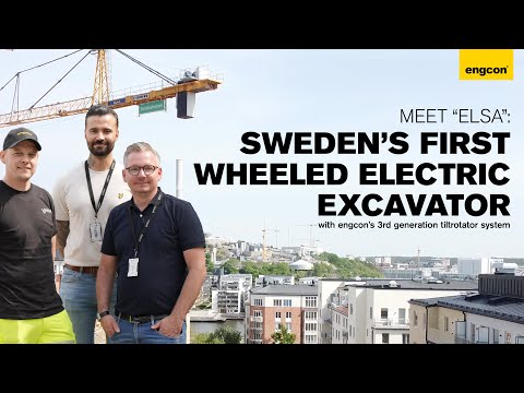Electric Excavation in Stockholm: Develon DX165WR and Engcon EC319