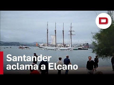 Santander aclama a Elcano en su viaje para honrar la primera vuelta al mundo