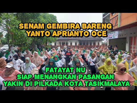 Senam Gembira Bareng Yanto Oce, Fatayat NU Siap Menangkan Pasangan Yakin di Pilkada Kota Tasik