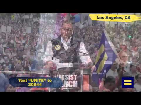 HRC President Chad Griffin Speaks at the ResistMarch in Los Angeles