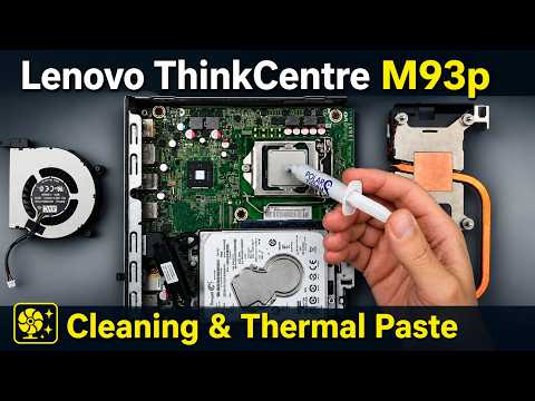 Lenovo ThinkCentre M93p Disassembly, Fan Cleaning & Thermal Paste Replacement