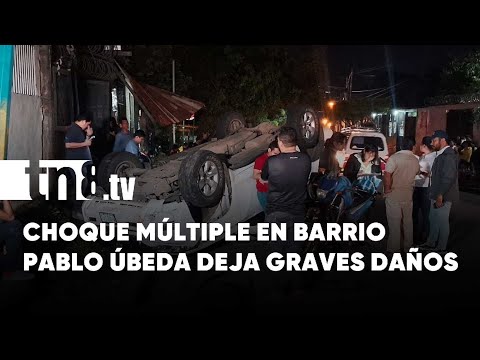 Camioneta fuera de control derriba parte de una vivienda en Managua