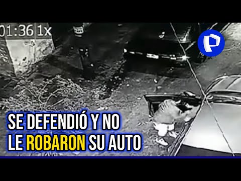 Cercado de Lima: Conductor frustra el robo de su auto a balazos