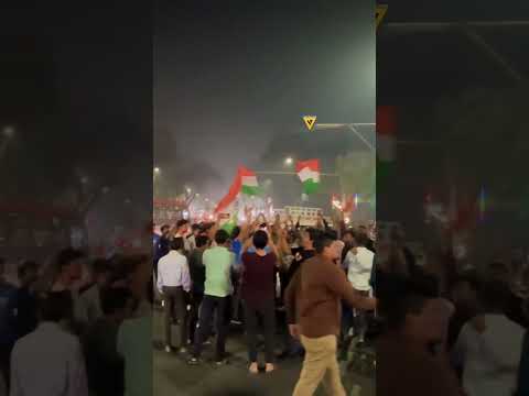Ahmedabad Celebrating India Wins Against Pakistan!