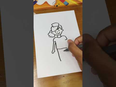 how to draw a nurse #drawing #nurse