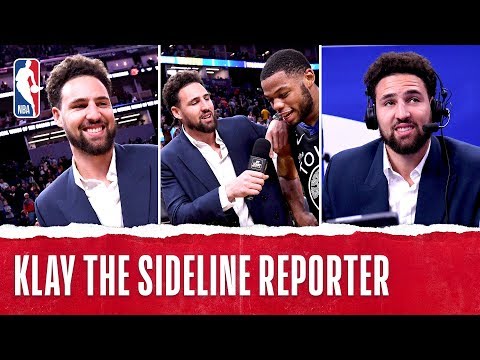 Klay Thompson Makes Sideline Reporting Debut!