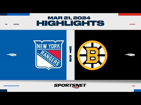 NHL Highlights | Rangers vs. Bruins - March 21, 2024