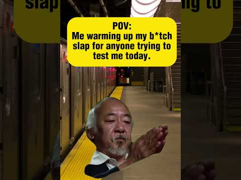 Me warming up my b*tch slap for anybody trying to test me today #mrmiyagi #thekaratekid