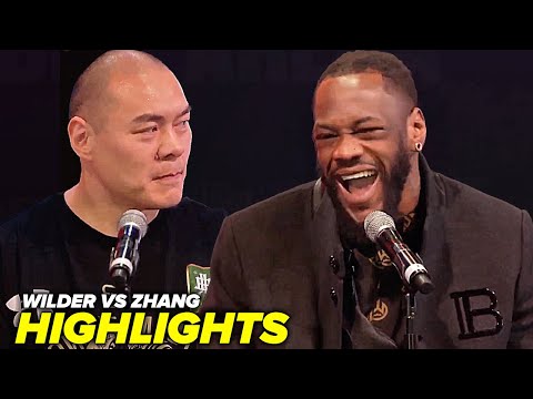 Deontay wilder vs zhilei zhang – press conference highlights & face offs