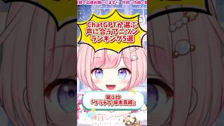 ChatGPTが選ぶ声質合うアニソンランキングついに1位！ #vtuber #歌枠 #shorts