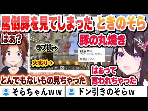 まさかの罵倒ハウスを作ることになるあずき、焼かれる罵倒豚を見てドン引きしてしまうときのそら【AZKi/ときのそら/響咲リオナ/ホロライブ/切り抜き】