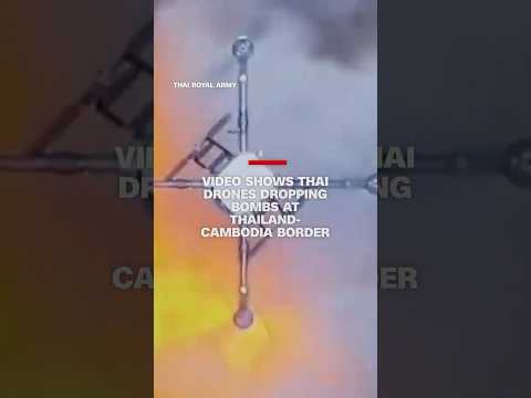 Video shows Thai drones dropping bombs at Thailand-Cambodia border